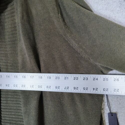 Tahari Cardigan Women's 2X Olive Green Knit Open Front Hooded Cozy Lagenlook NWT - Picture 10 of 12