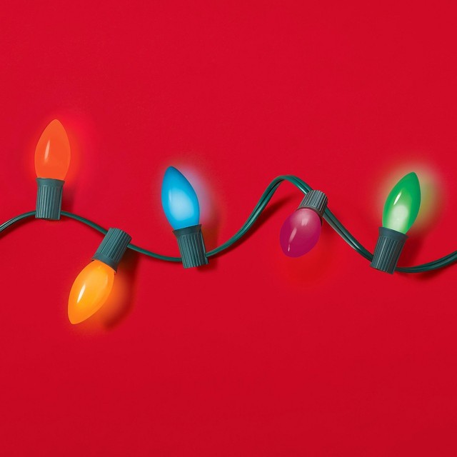 25CT Incandescent C9 Christmas String Lights Multicolored 25 Feet New