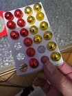 Vintage Lot 19 Glass Ball Christmas Ornament Red And Gold Small Feather Tree — photo 10