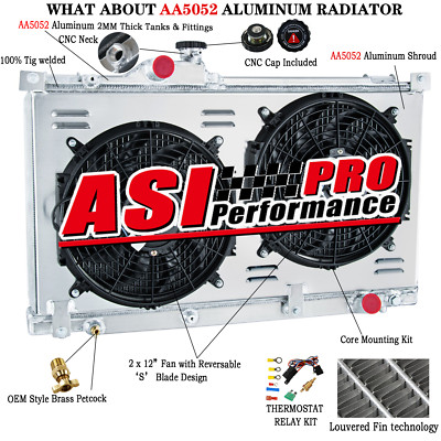 3 Row Radiator+Shroud fan fit 1999-2005 Lexus IS200 IS300 2.0 3.0L 1G-FE 2JZ-GE