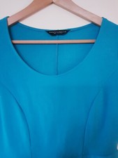 Kleid Langarm von DOROTHY PERKINS Gr. 36 Petrol Grün Blau Neu