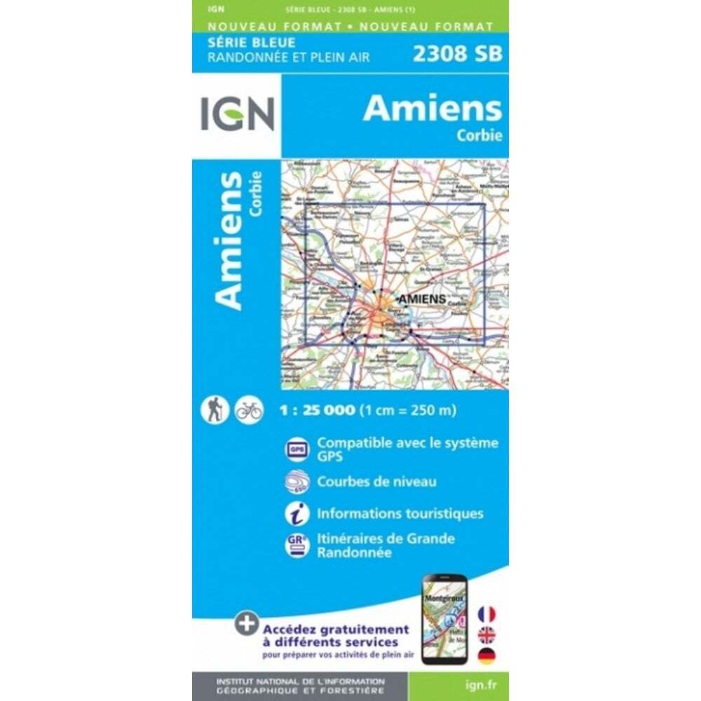 France 1:25K map 2308SB - Amiens / Corbie map