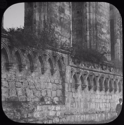 Glas Magic Lantern Slide BOLTON PRIORY ARCADES C1890 PHOTO ENGLAND 