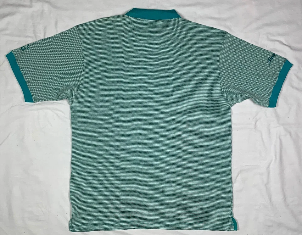 Vtg Florida Marlins Starter Mens Polo Shirt Large Teal C1 - Image 2 of 4