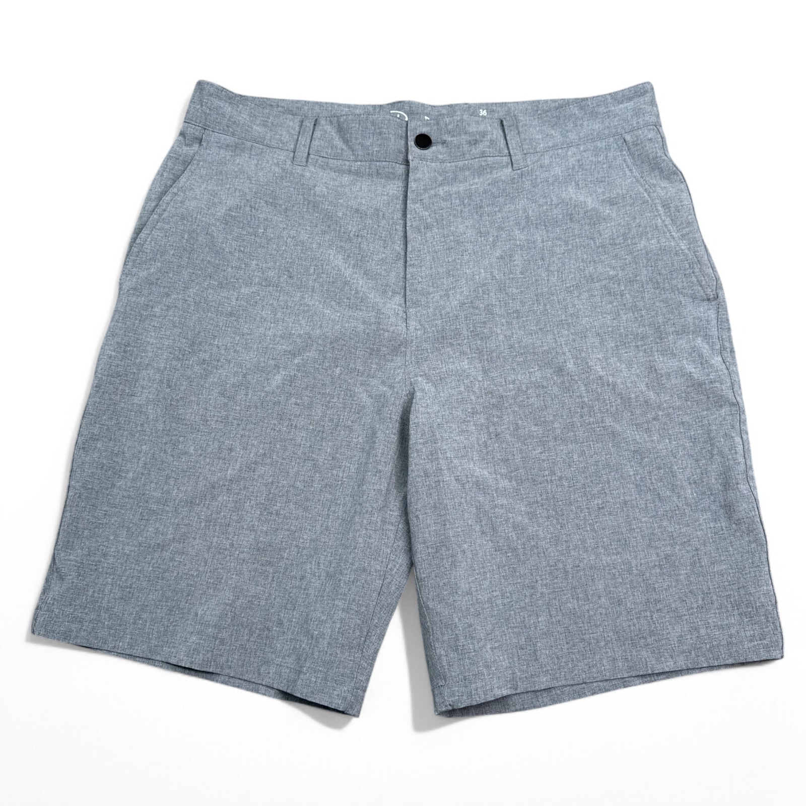 Panama Jack Chino Shorts Mens Size 36 Charcoal Gray Stretch Casual Flat Front