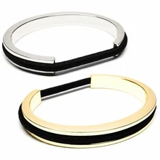 Elegant Stainless Steel Hair Tie Bangle Bracelet Metallic Holder Cuff