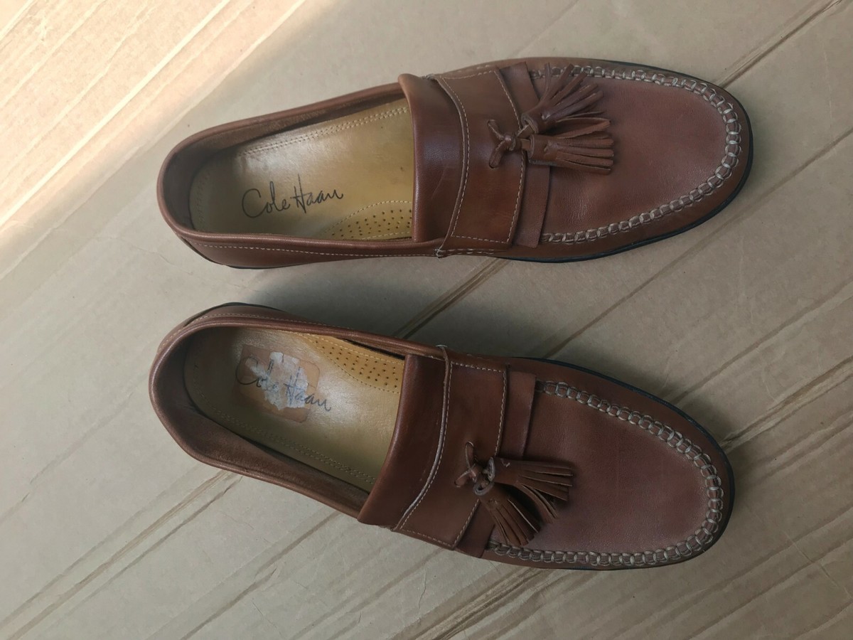 Cole Haan Size 11M Leather Tassel Loafers BROWN Style  display picture 2