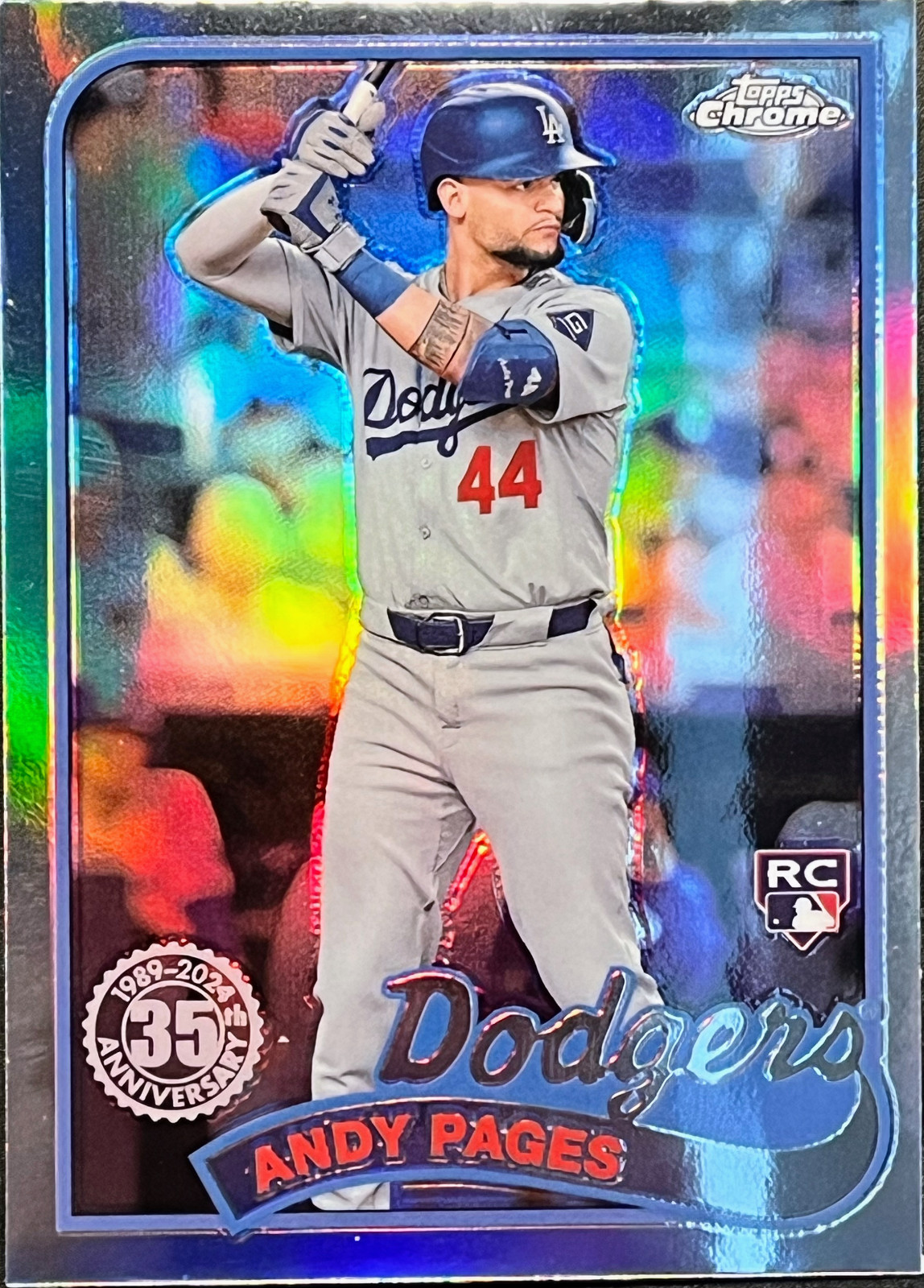 Andy Pages 2024 Topps Chrome Update #89CU8 Topps 1989 Anniversary Refractor (RC)