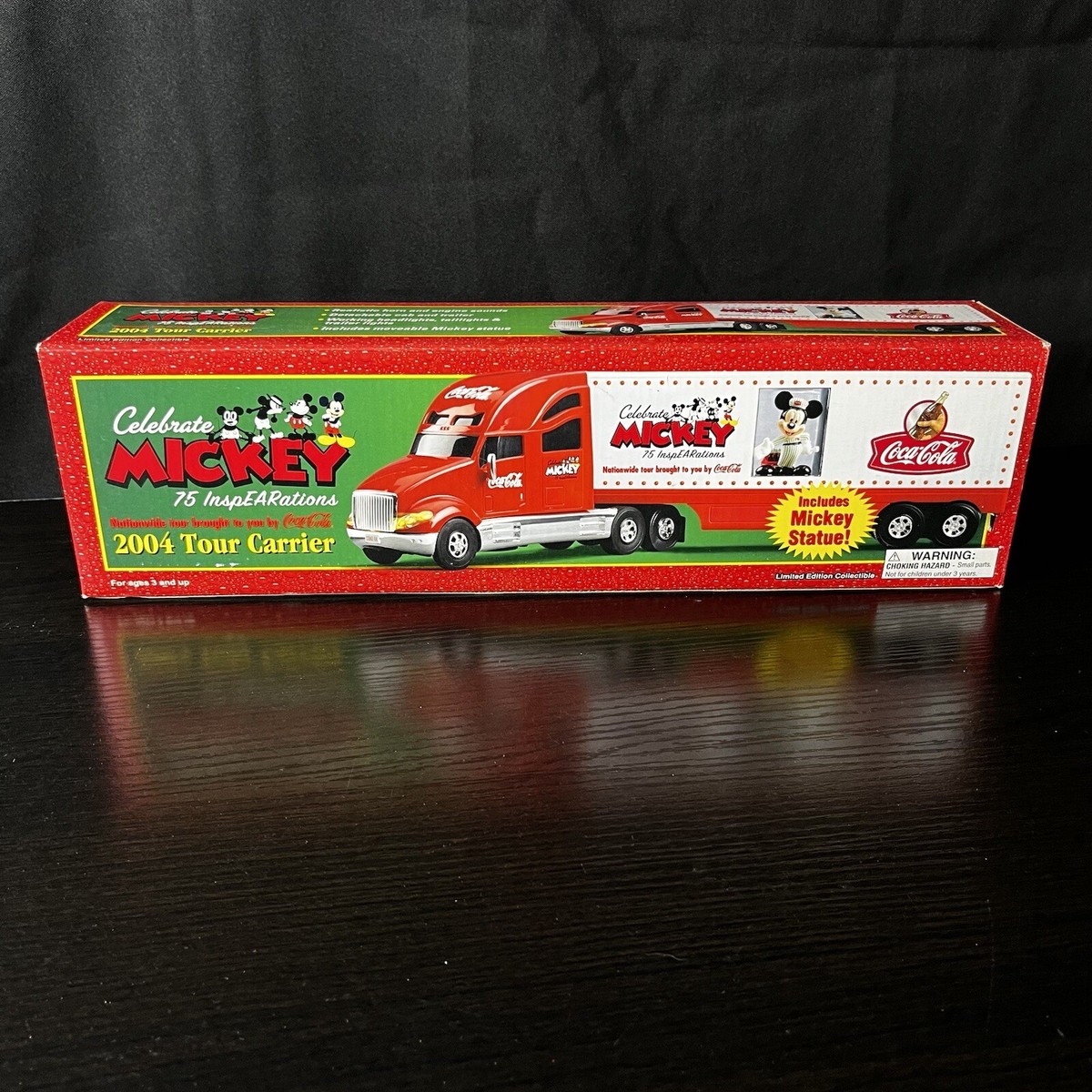 Disney Mickey Mouse Coke Co ca Cola 2004 Semi Truck Figurine Light