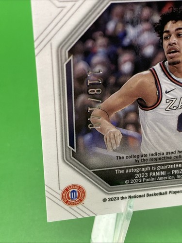 🔴 Rosso /149 2023-24 Prizm Bozza Firme Sensazionali #29 Julian Strawther ZAGS - Foto 2 di 3