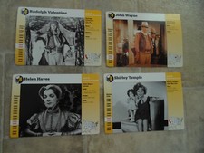 Grolier Story of America cards Actors & Actresses Bogart, Wayne, Robin Williams