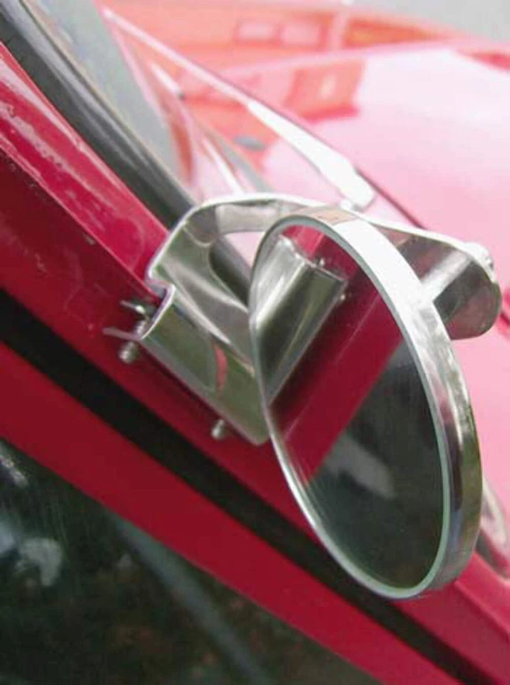 Coppia Specchi Sorpasso Austin/BMC Classic Mini Acciaio Inox - Immagine 3 di 3