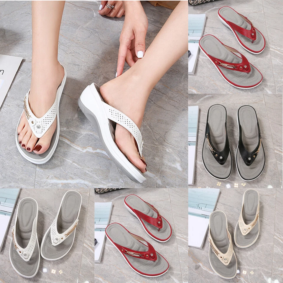 Summer Women Ladies Soft Cushion Flip Flops Thong Slippers Casual Beach Sandals