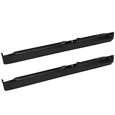 LH & RH Pair Rocker Panels Black For 2002-2008 Dodge Ram Quad Cab 1500 2500 3500