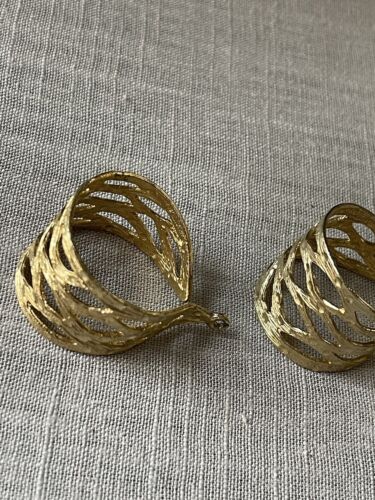 Pair Vintage Gold? Adjustable Ring Or Pendant - Picture 2 of 8