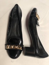 Tory Burch Black with Goldstone Heels Vintage size 7M #40