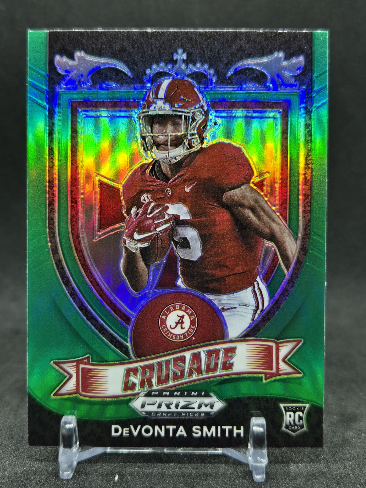 2021 Panini Prizm Draft Picks - Crusade Green Prizm #165 Devonta Smith (RC)