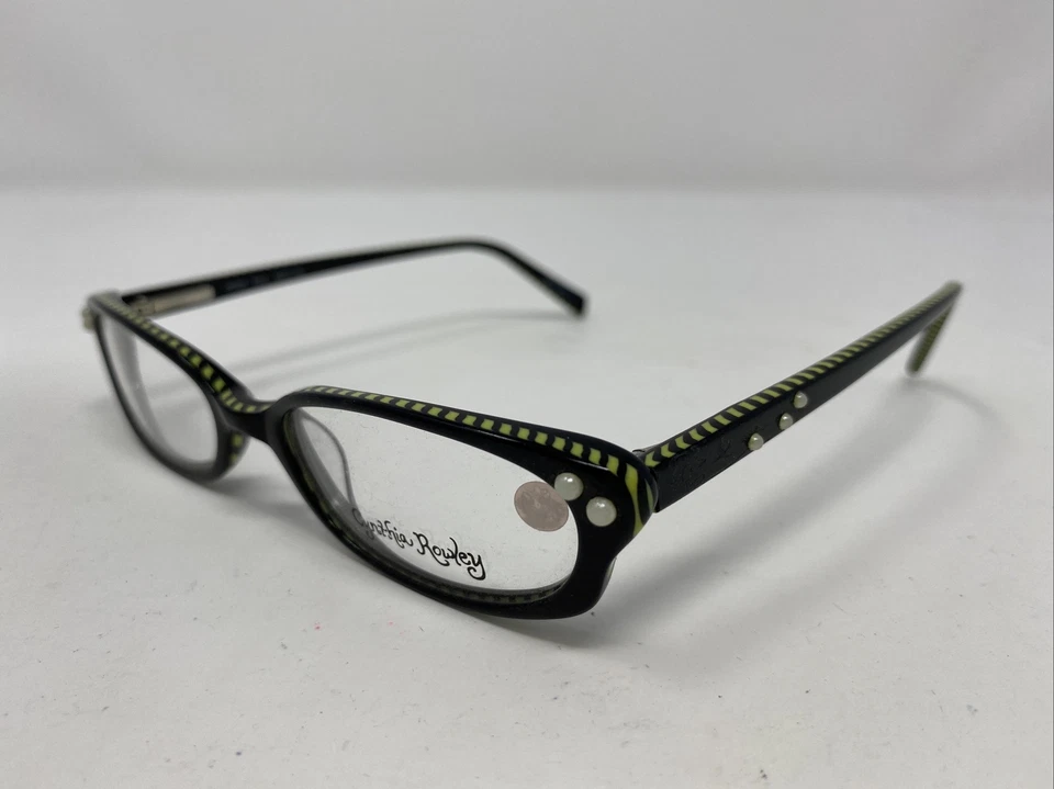 Marco de gafas de borde completo de plástico negro Cynthia Rowley CR0204 49-17-138 AU23 Foto 2 de 4