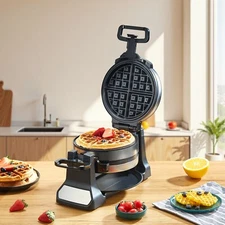 Classic Waffle Maker with Nonstick Plates, Removable Drip Tray and Touch Handles