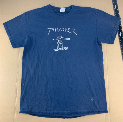 Vintage 90s Y2K Thrasher Stick Figure Surf Board Skateboard Skate
