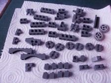 LEGO TECNIC PARTS DARK GRAY X 48 PIECES, 