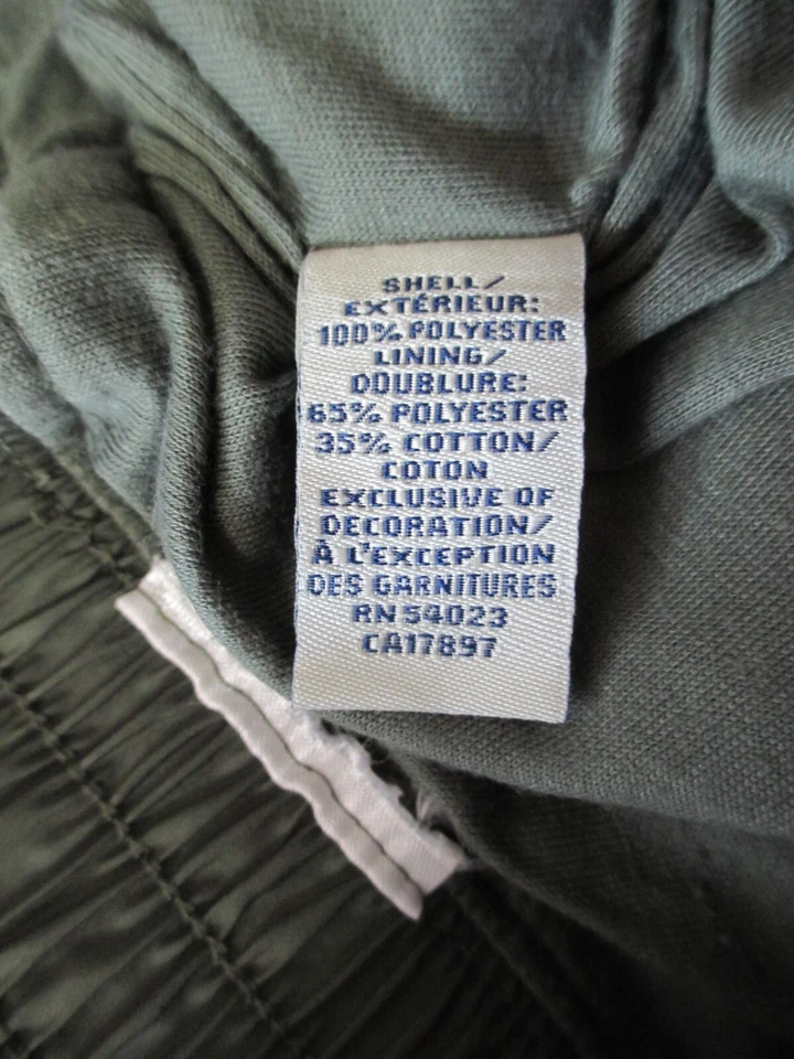 Pantalones de Senderismo Para Niñas Old Navy Pull On Roll Up Nylon, Forrados, Verde Talla X-Grande Foto 4 de 4