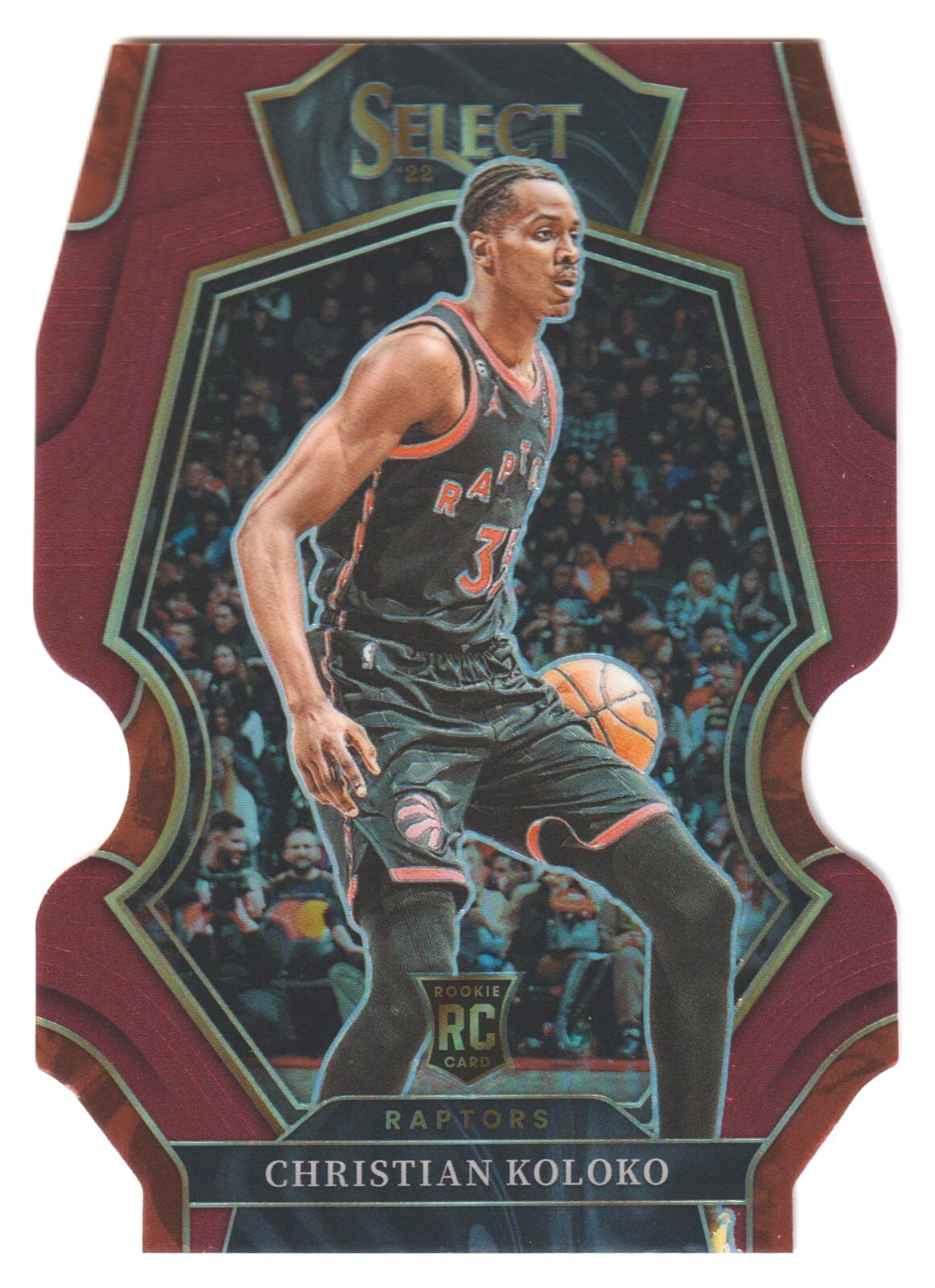 2022-23 Panini Select Christian Koloko Maroon Prizm Die-Cut Rookie /175 #185 RC