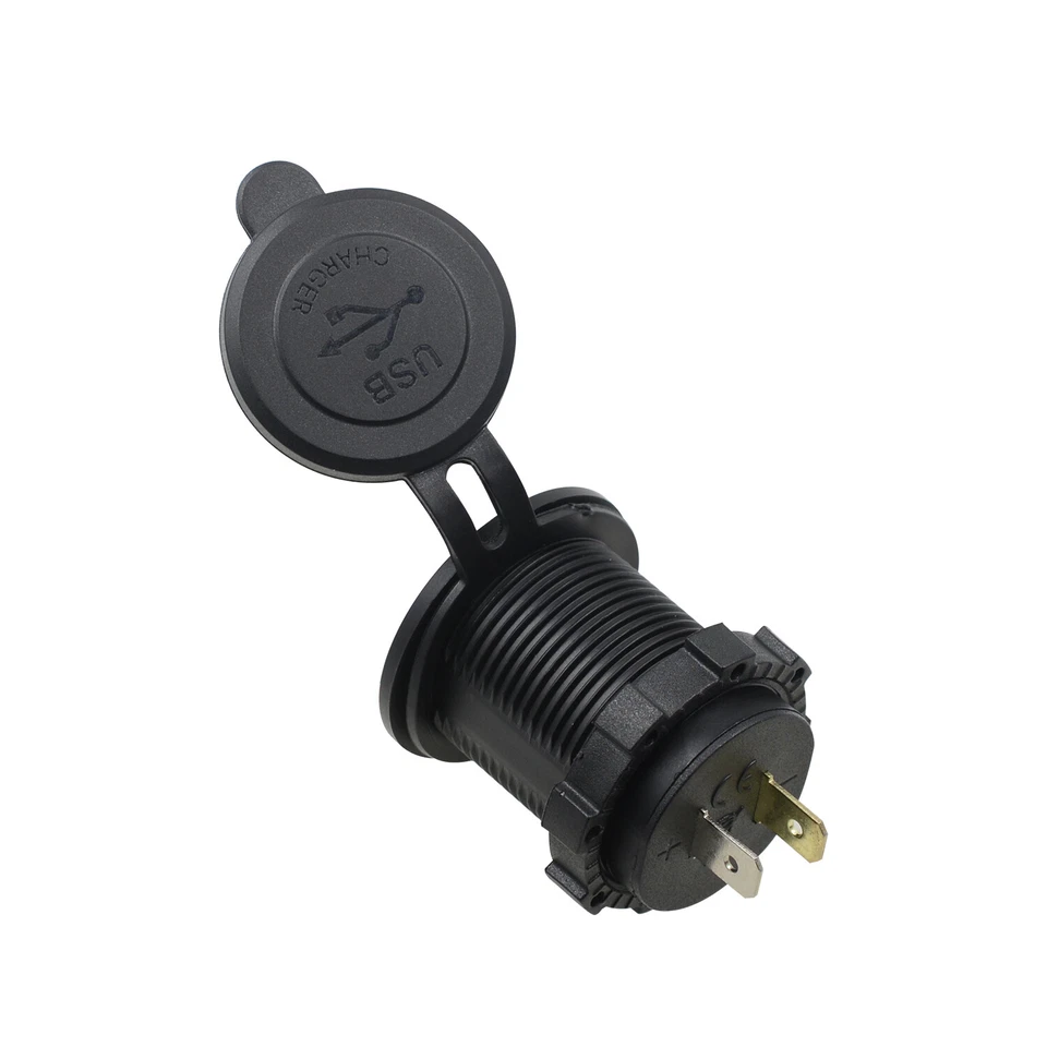 12V-24V Car Cigarette Lighter Socket Dual USB Ports Fast Charger Power Adapter - Image 4 of 4