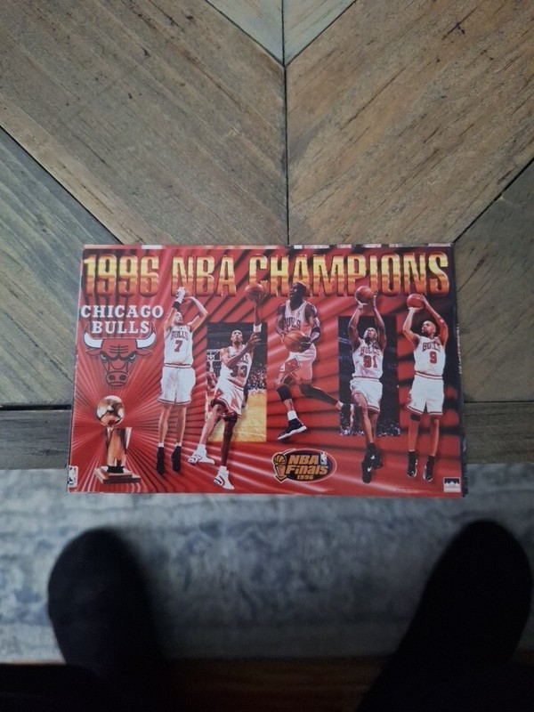 1996 Chicago Bulls NBA Champs Starline Promo Mini Poster Michael Jordan Pippen 