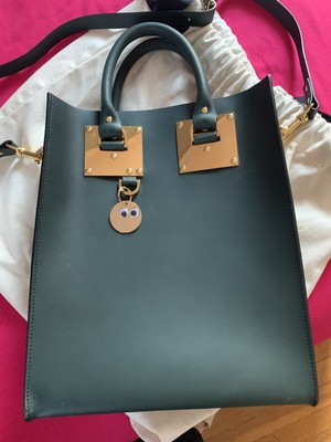 square leather tote