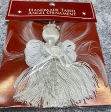 NIB Vintage 1994 C&F Enterprises XMAS Ornament HANDMADE TASSEL ANGEL