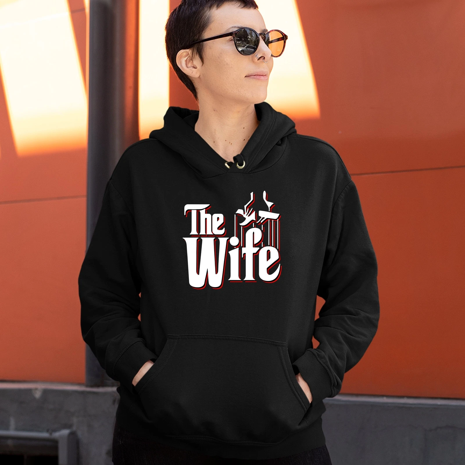 Felpa con cappuccio divertente matrimonio San Valentino festa della mamma