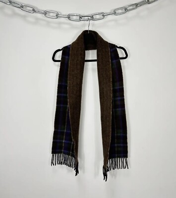 Polo Ralph Lauren Vintage Tartan Check Luxury Wool Scarf