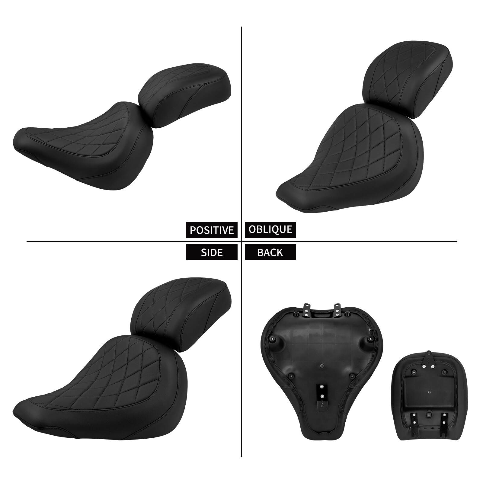 Black Driver Passenger Seat For Harley FLFB Fat Boy 18-2023 FXBR Breakout 23-24