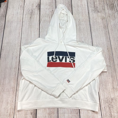 Levis Sweater Womens Large White Red 