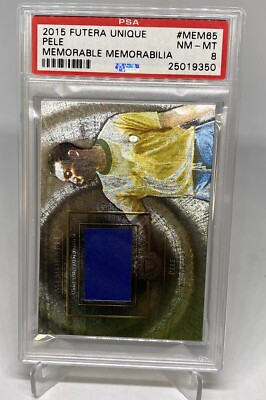 2015 PELE FUTERA UNIQUE MEM MEMORABILLIA JSY #10  SP #10/105  PSA 8 POP 2