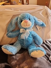 Stuffed Plush BLUE Bunny SOFT PLUSH EASTER NEW With Tags