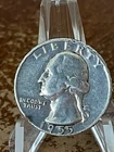 1955 (P) Washington Quarter 90% Silver Very Good VG # NR53