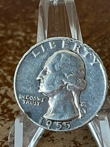 1955 (P) Washington Quarter 90% Silver Very Good VG # NR53