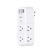 Outlet Extender with Rotating Plug, Surge Protector 6 AC Multi Plug Wall Outlets