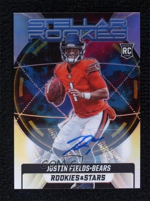 2021 Panini Rookies & Stars Stellar Signatures 4/25 Justin Fields Auto RC 0vf5