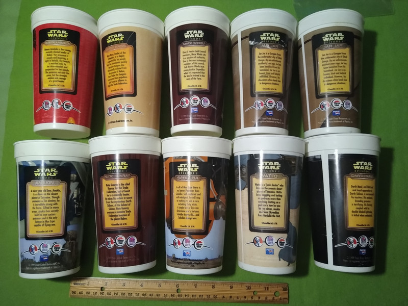 10 1999 Star Wars Episode I Cups.