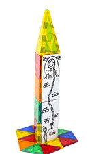 TYTAN MAGNETIC LEARNING TILES 60 PIECE V2.0 W/ DRY ERASE DECALS, - MULTI