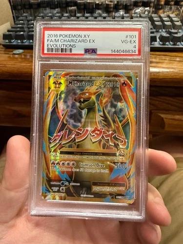 2016 Pokemon XY Evolutions #101 FA M Charizard EX PSA 4 VG-EX