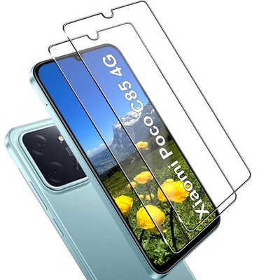 Für POCO C85 4G Echt Glas Display Schutz Panzerfolie Displayschutz Schutzglas 2x