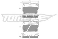 Tomex Brakes Bremsbelagsatz, Scheibenbremse TX 13-86 FüR Toyota