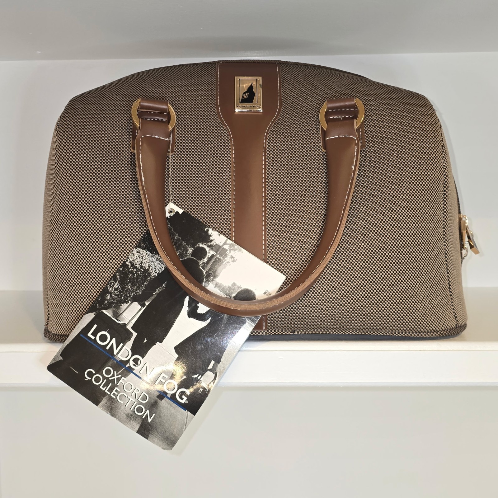 London Fog Oxford Collection Cabin Bag Travel Tan NEW