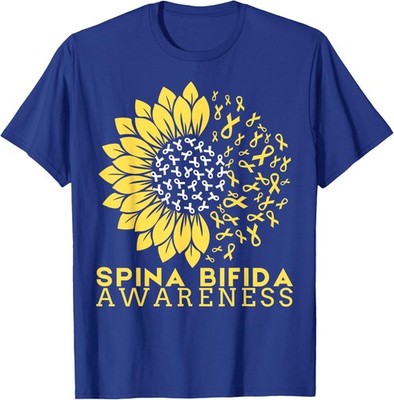 Spina Bifida Awareness Month Sunflower Ribbon Unisex T-Shirt