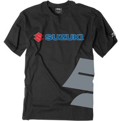 Factory Effex Suzuki Big S Tee Shirt Black Large 15-88472
