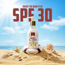 Sunscreen Body Lotion SPF 30 HAOX Hydrating Niacinamide Glow Moisturizer 250ml